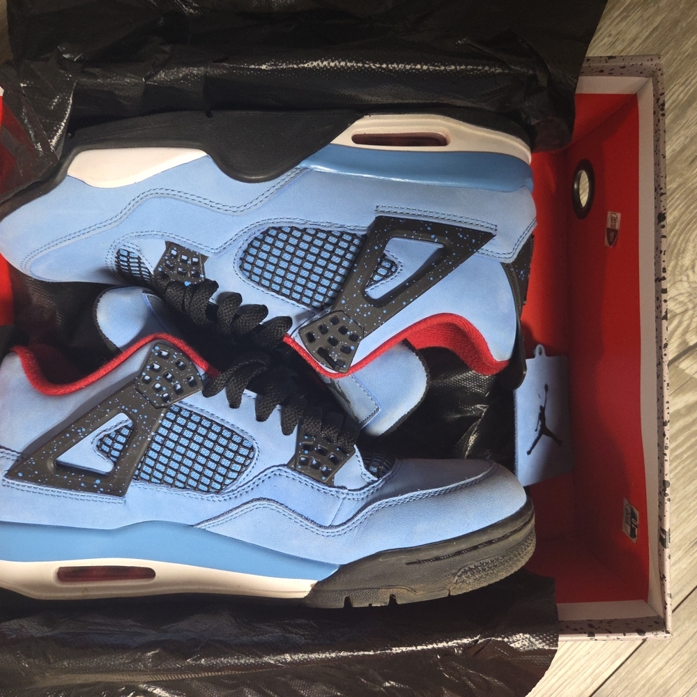 Jordan Athletic Shoes Blue and Black with Air Unit